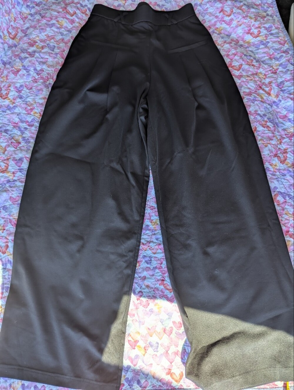 XS Petite OGL Move Drapey Bamboo Ponte Mid Rise Wide Leg Trouser with Pockets